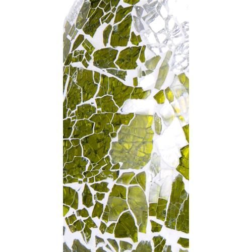 Lampada da tavolo in vetro mosaicata Yellow Craquelè h. 23 cm.