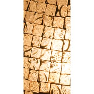 Lampada da tavolo in vetro mosaicata Artist's Yellow h. 23 cm.