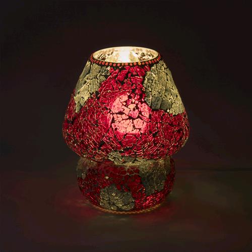 Lampada da tavolo in vetro mosaicata Vulcanic Eruption h. 23 cm.