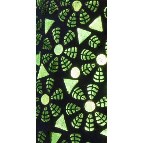 Lampada da tavolo in vetro mosaicata Green Daisy h. 23 cm.