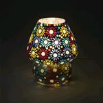 Lampada da tavolo in vetro mosaicata Mirror Daisy h. 23 cm.