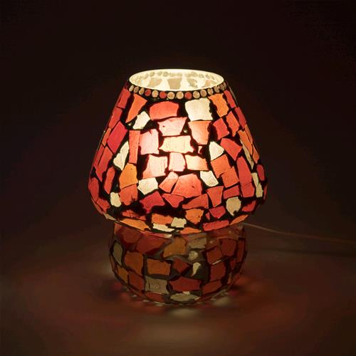Boy & Girl Handmade Lamp in mosaic glass h. 25 cm.
