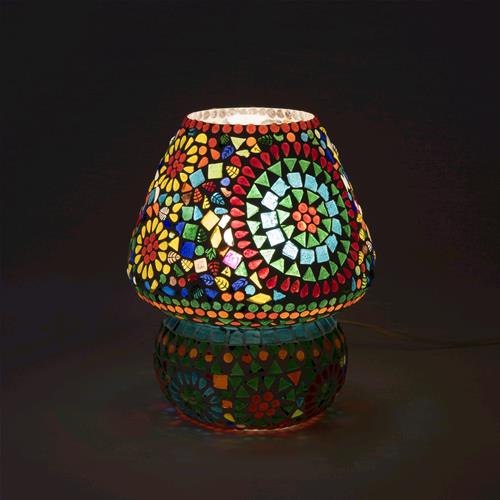 Rainbow Handmade Lamp in mosaic glass h. 25 cm.