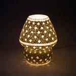 Lampada da tavolo in vetro mosaicata Gold Reflection h. 23 cm.