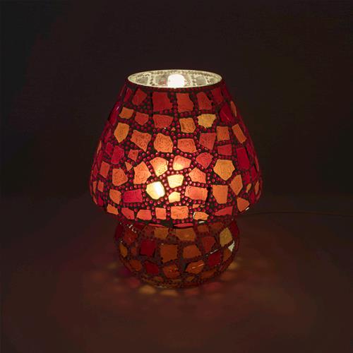 Lampada da tavolo in vetro mosaicata Colors of life h. 32 cm.