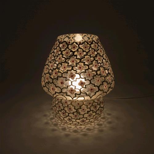 Lampada da tavolo in vetro Embroidery h. 32 cm.