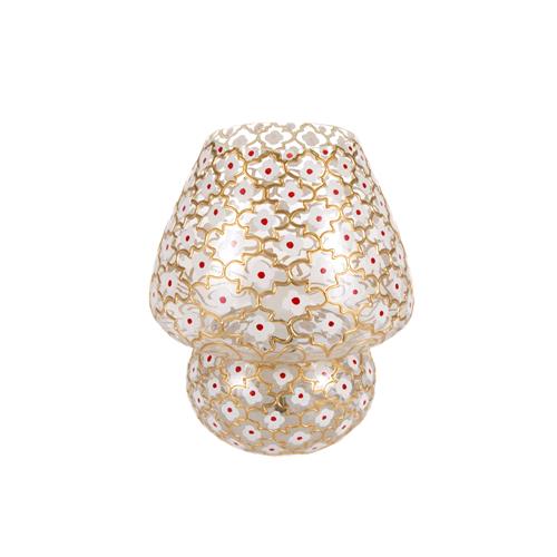 Lampada da tavolo in vetro Embroidery h. 32 cm.