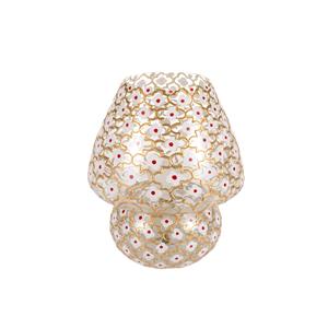 Lampada da tavolo in vetro Embroidery h. 32 cm.