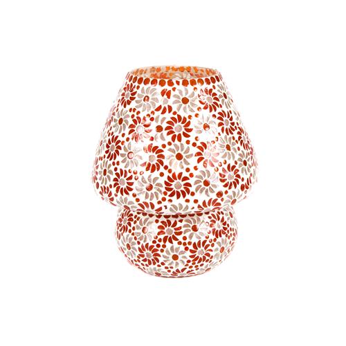 Orange Blossom Handmade Lamp in mosaic glass h. 32 cm.