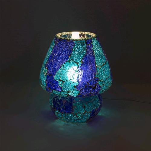 Blue Bay Handmade Lamp in mosaic glass h. 32 cm.