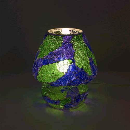 Green Bay Handmade Lamp in mosaic glass h. 32 cm.