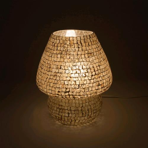 Lampada da tavolo in vetro mosaicata Artist's Yellow h. 32 cm.