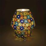 Lampada da tavolo in vetro mosaicata Mirror Daisy h. 32 cm.