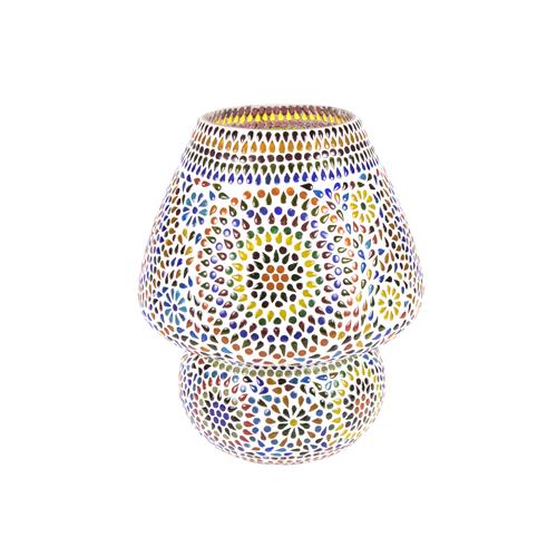 Lampada da tavolo in vetro mosaicata Color Universe h. 32 cm.