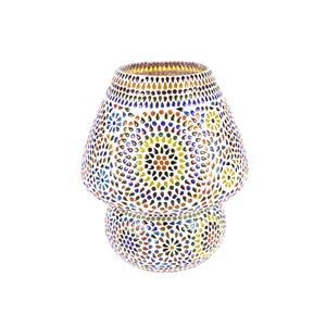 Lampada da tavolo in vetro mosaicata Color Universe h. 32 cm.