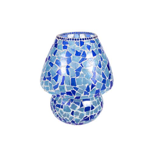 Lampada da tavolo in vetro mosaicata Boy & Girl h. 32 cm.
