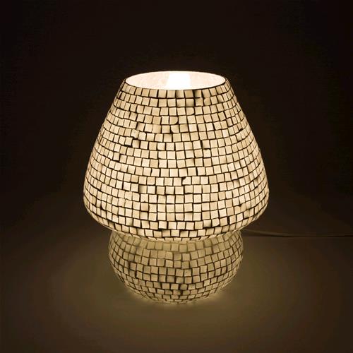 The White Bride Handmade Lamp in mosaic glass h. 32 cm.
