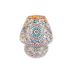 Lampada da tavolo in vetro mosaicata Rainbow h. 32 cm.