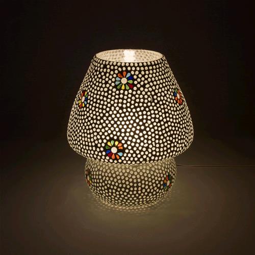 Black Deasy Handmade Lamp in mosaic glass h. 32 cm.