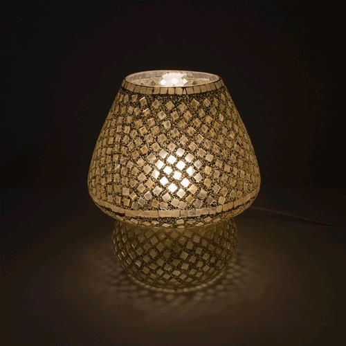 Gold Reflection Handmade Lamp in mosaic glass h. 32 cm.