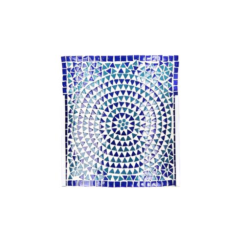 Blue Sauna Handmade in mosaic glass h. 24 cm.