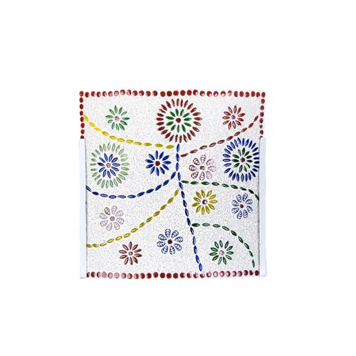 Floral Gray Handmade in mosaic glass h. 24 cm.