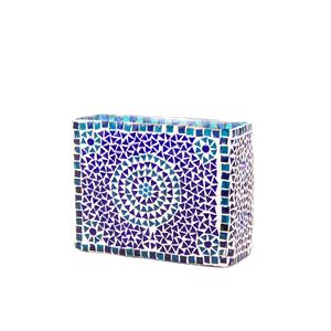 Blue Sauna Handmade Lamp in mosaic glass h. 21 cm.