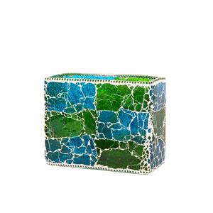 Lampada da tavolo in vetro mosaicata Green Bay h. 21 cm.