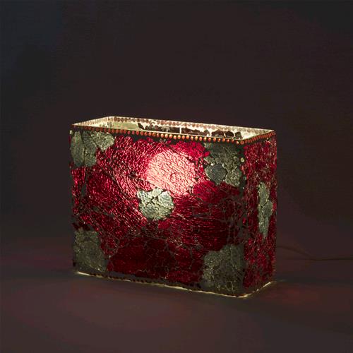 Lampada da tavolo in vetro mosaicata Vulcanic Eruption h. 21 cm.
