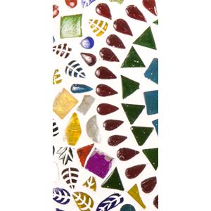 Lampada da tavolo in vetro mosaicata Rainbow h. 17 cm.