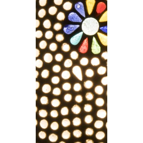 Black Daisy Handmade Lamp in mosaic glass h. 25 cm.