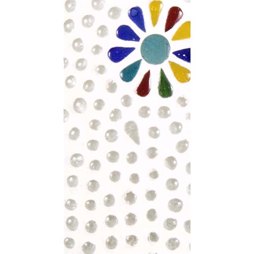 Black Daisy Handmade Lamp in mosaic glass h. 25 cm.