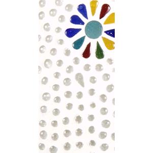 Black Daisy Handmade Lamp in mosaic glass h. 25 cm.