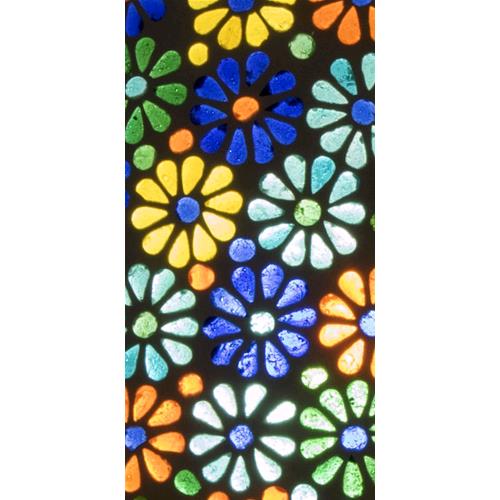 Flower Garden Handmade Lamp in mosaic glass h. 32 cm.