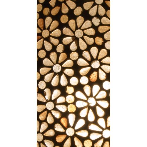 Yellow Daisy Handmade Lamp in mosaic glass h. 32 cm.