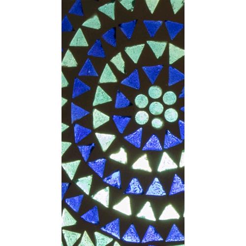 Blue Sauna Handmade Lamp in mosaic glass h. 32 cm.