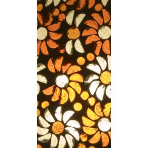 Orange Blossom Handmade Lamp in mosaic glass h. 32 cm.