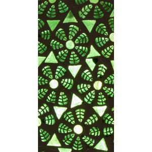 Green Daisy Handmade Lamp in mosaic glass h. 32 cm.
