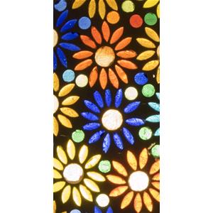 Mirror Daisy Handmade Lamp in mosaic glass h. 32 cm.