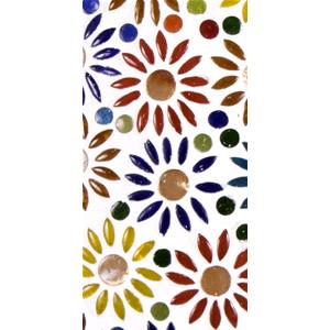 Mirror Daisy Handmade Lamp in mosaic glass h. 32 cm.