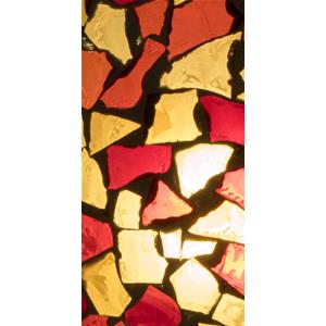 Lampada da tavolo in vetro mosaicata Boy & Girl h. 32 cm.