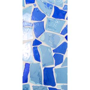 Lampada da tavolo in vetro mosaicata Boy & Girl h. 32 cm.