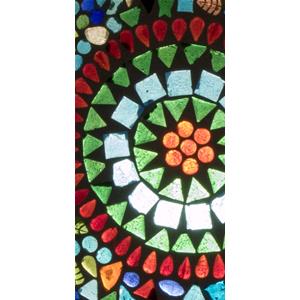 Lampada da tavolo in vetro mosaicata Rainbow h. 32 cm.