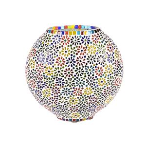 Flower Garden Handmade Lamp in mosaic glass h. 32 cm.