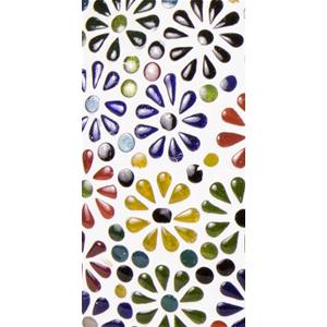 Flower Garden Handmade Lamp in mosaic glass h. 32 cm.