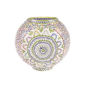 Colored Mandala Handmade Lamp in mosaic glass h. 32 cm.