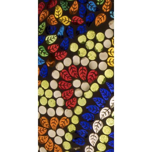 Colored Mandala Handmade Lamp in mosaic glass h. 32 cm.