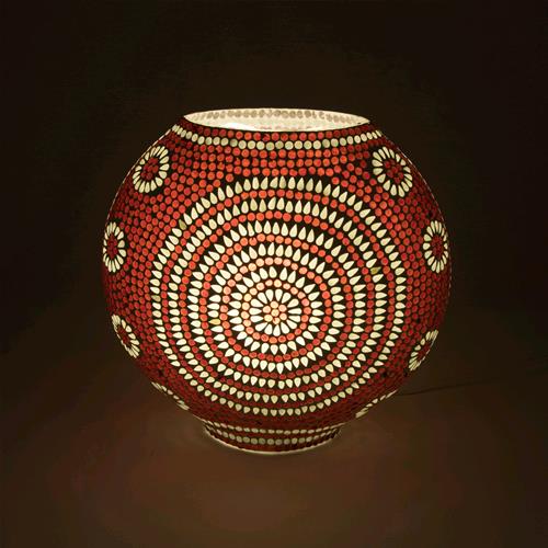 Lampada da tavolo in vetro mosaicata Sunset h. 32 cm.