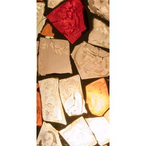 Boy & Girl Handmade Lamp in mosaic glass h. 32 cm.