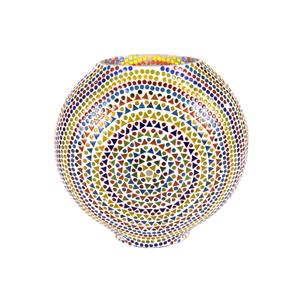 Wheel Mandala Handmade Lamp in mosaic glass h. 32 cm.